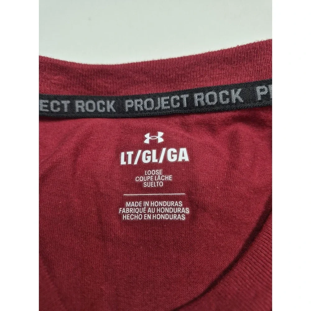 Under Armour Project Rock Shirt Mens LT Red Santa Claus Red One Graphic Tee
